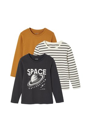 Vertbaudet, VERTBAUDET 3ER-PACK JUNGEN LANGARMSHIRTS BASIC - Long sleeved top - anthrazit