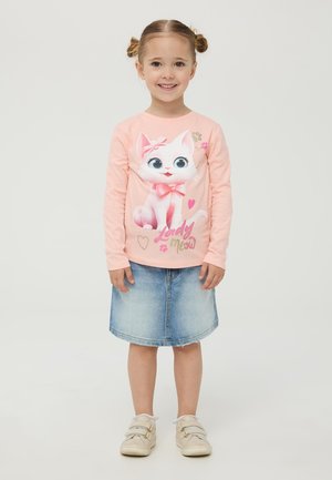 Terranova CON  GATTO E GLITTER - Maglietta a manica lunga - rosa cipria