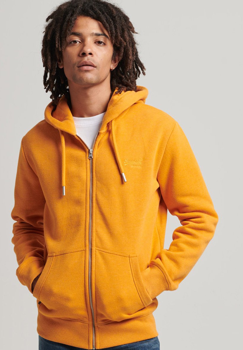 yellow mens zip up hoodie