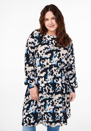 Day dress - bl.antique white aop