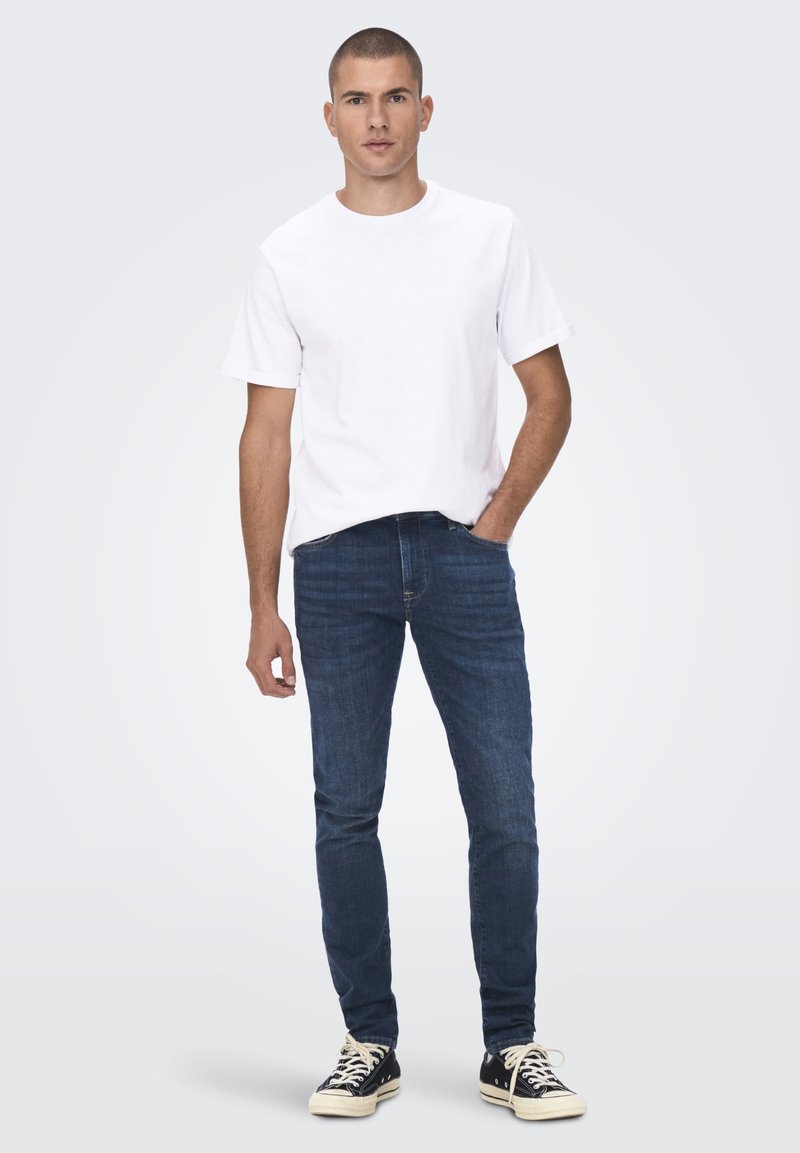 Only & Sons Slim fit jeans donkerblauw