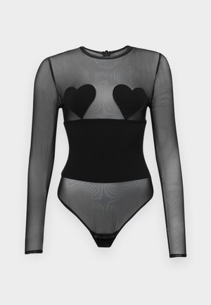 Undress Code BED OF ROSES BODYSUIT - Pitkähihainen paita - black