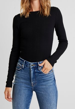 Langærmet T-shirt - black