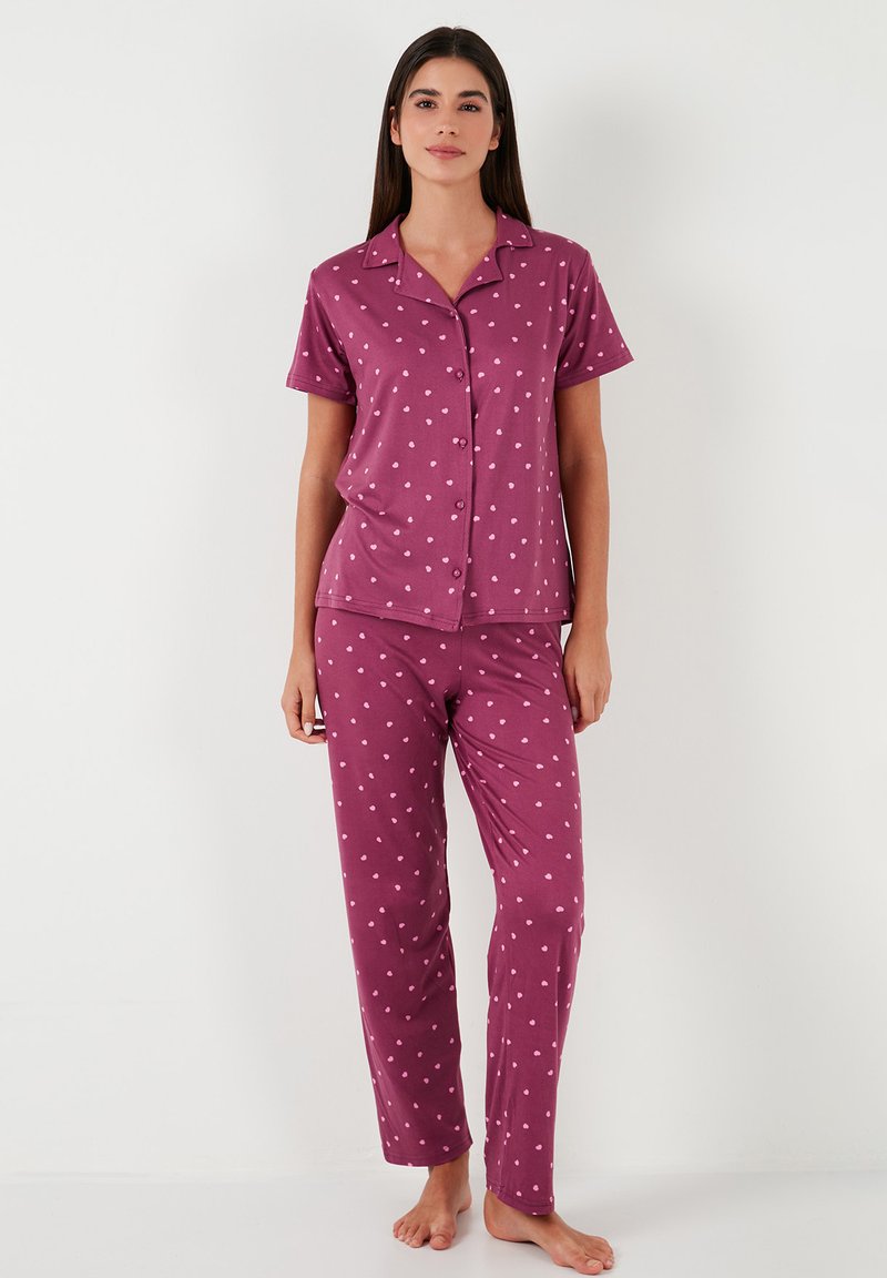 LELA REGULAR FIT - Komplet pižame - plum