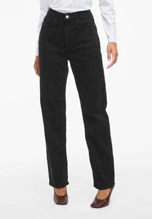 VIKELLY JAF HW - Traperice ravnih nogavica - black denim