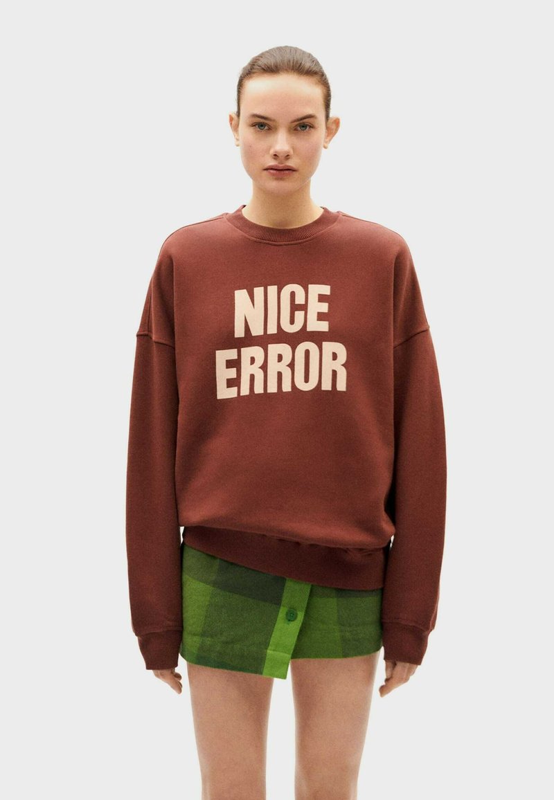 Thinking Mu NICE ERROR - Mikina - brown