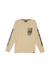 INSIDE PRINT GRÁFICO EN LAS MANGAS - Camiseta de manga larga - beige