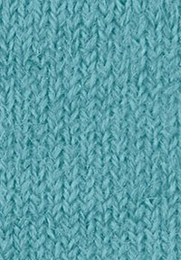 Tessuto a maglia turchese chiaro con una trama fine, caratterizzato da un pattern consistente di fibre intrecciate e un aspetto superficiale liscio.