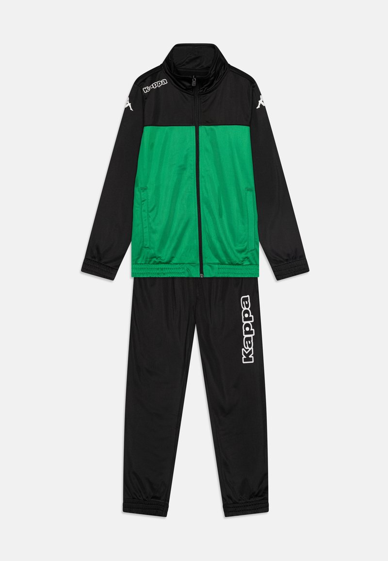 Kappa SET - Treniņtērpa apakšdaļas - black/green oasi