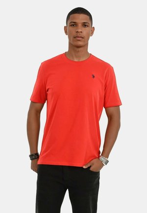 T-Shirt basic - rot-navy