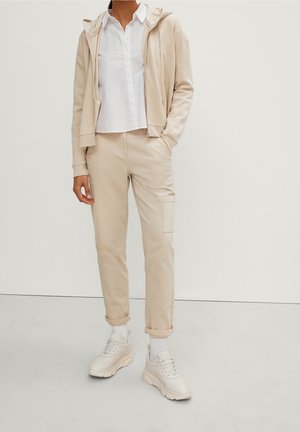 Felpa con zip - beige