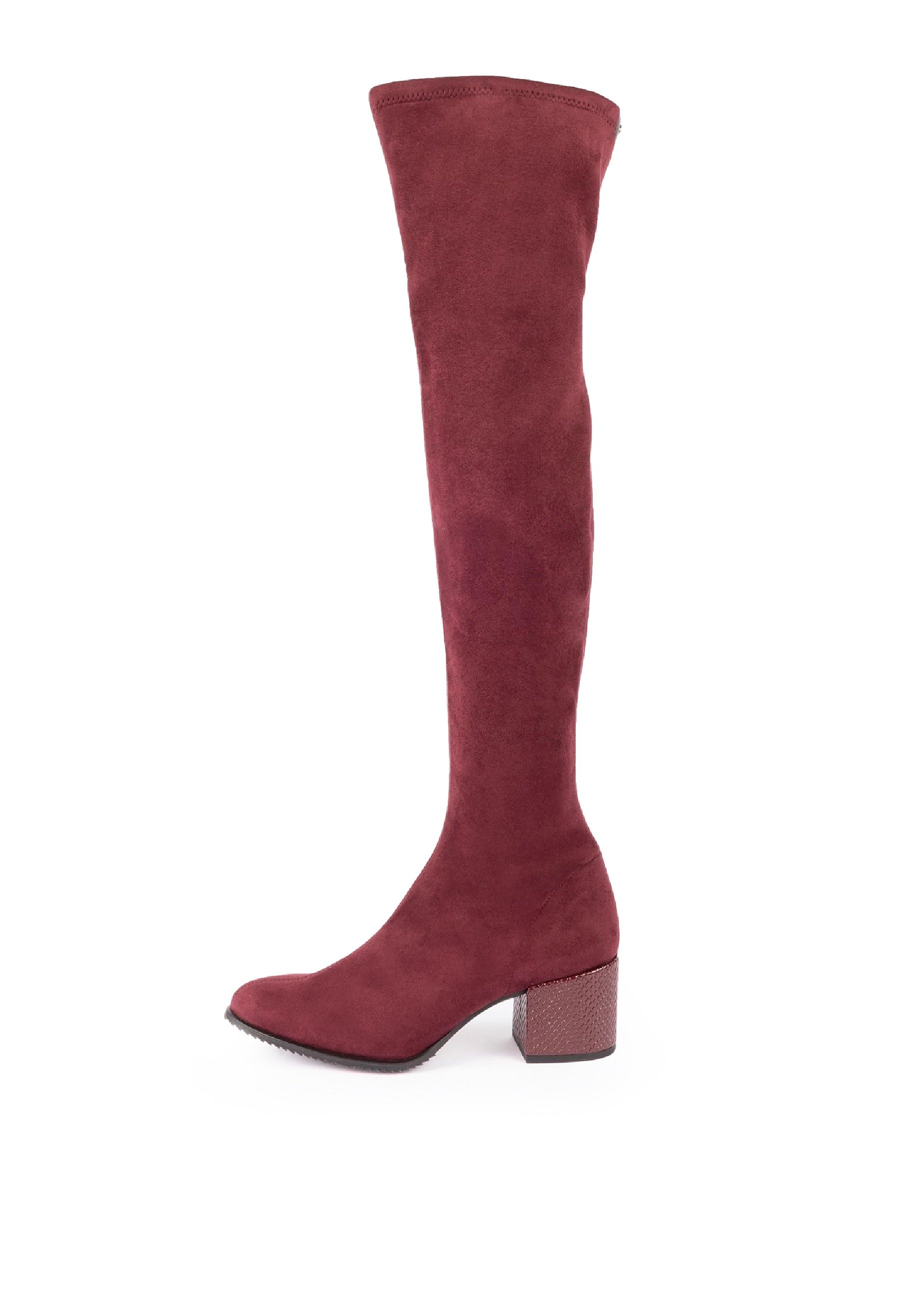 CUPLÉ Overknee laarzen - burgundy/bordeauxrood - Zalando.nl