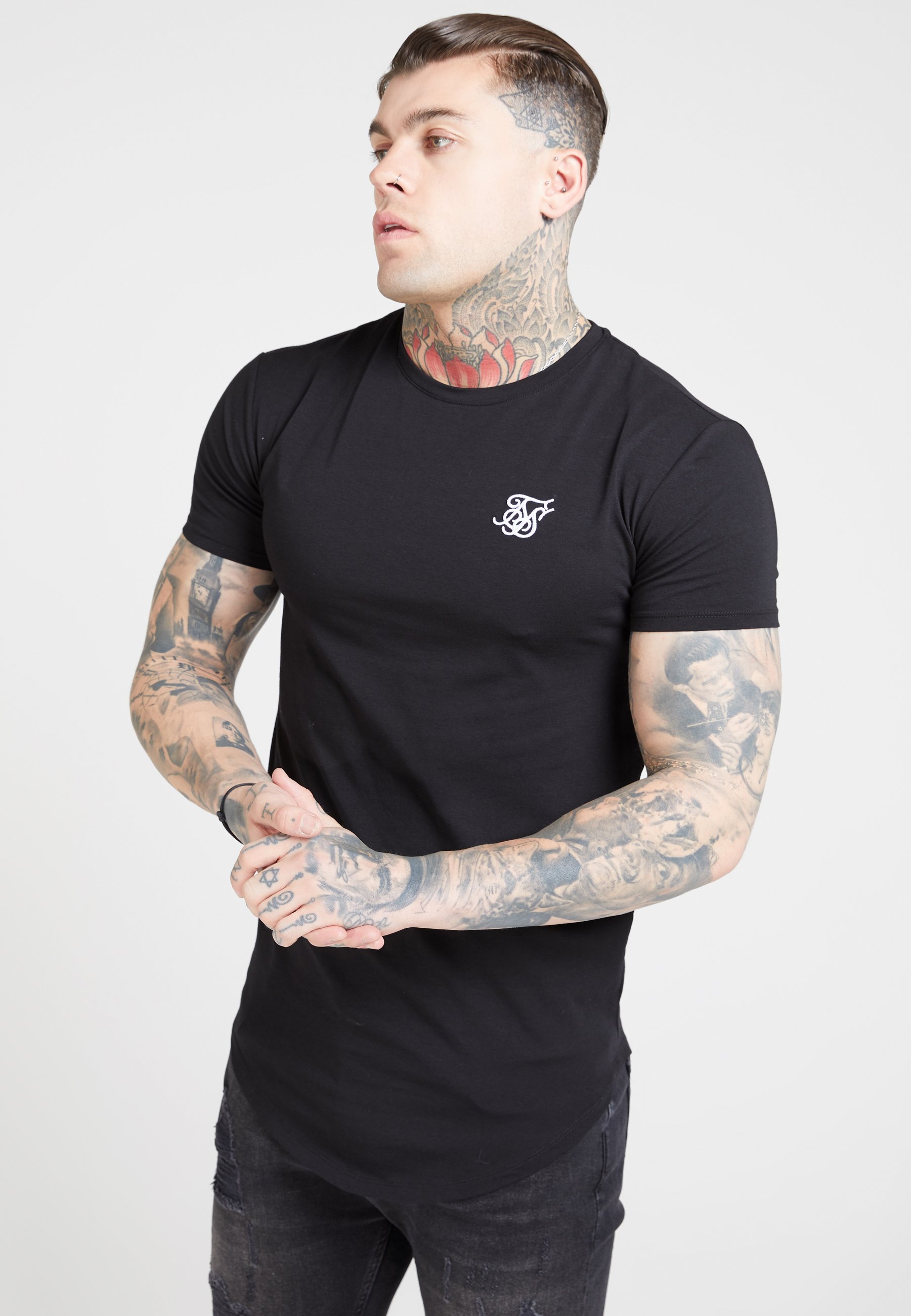 SIKSILK Camiseta básica - jet black/negro - Zalando.es