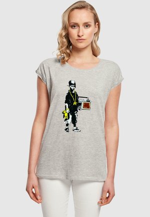 BOY WITH TEDDY - Basic T-shirt - heather grey