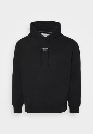 PLUS STACKED LOGO HOODIE - Sweatshirt - black