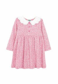 JoJo Maman Bébé DITSY FLORAL BRODERIE COLLAR  - REGULAR FIT - Vapaa-ajan mekko - pink
