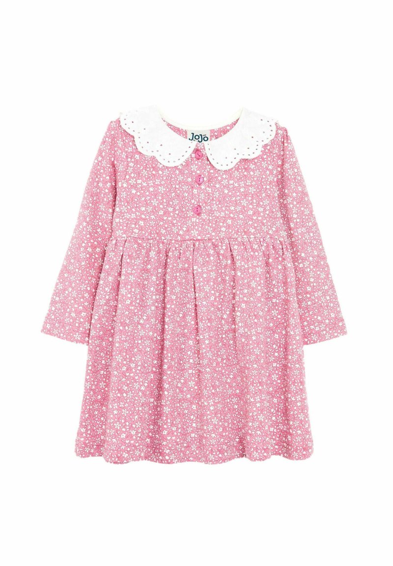 JoJo Maman Bébé DITSY FLORAL BRODERIE COLLAR  - REGULAR FIT - Vapaa-ajan mekko - pink