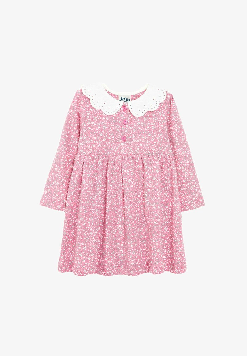 JoJo Maman Bébé DITSY FLORAL BRODERIE COLLAR - REGULAR FIT - Vapaa-ajan mekko - pink