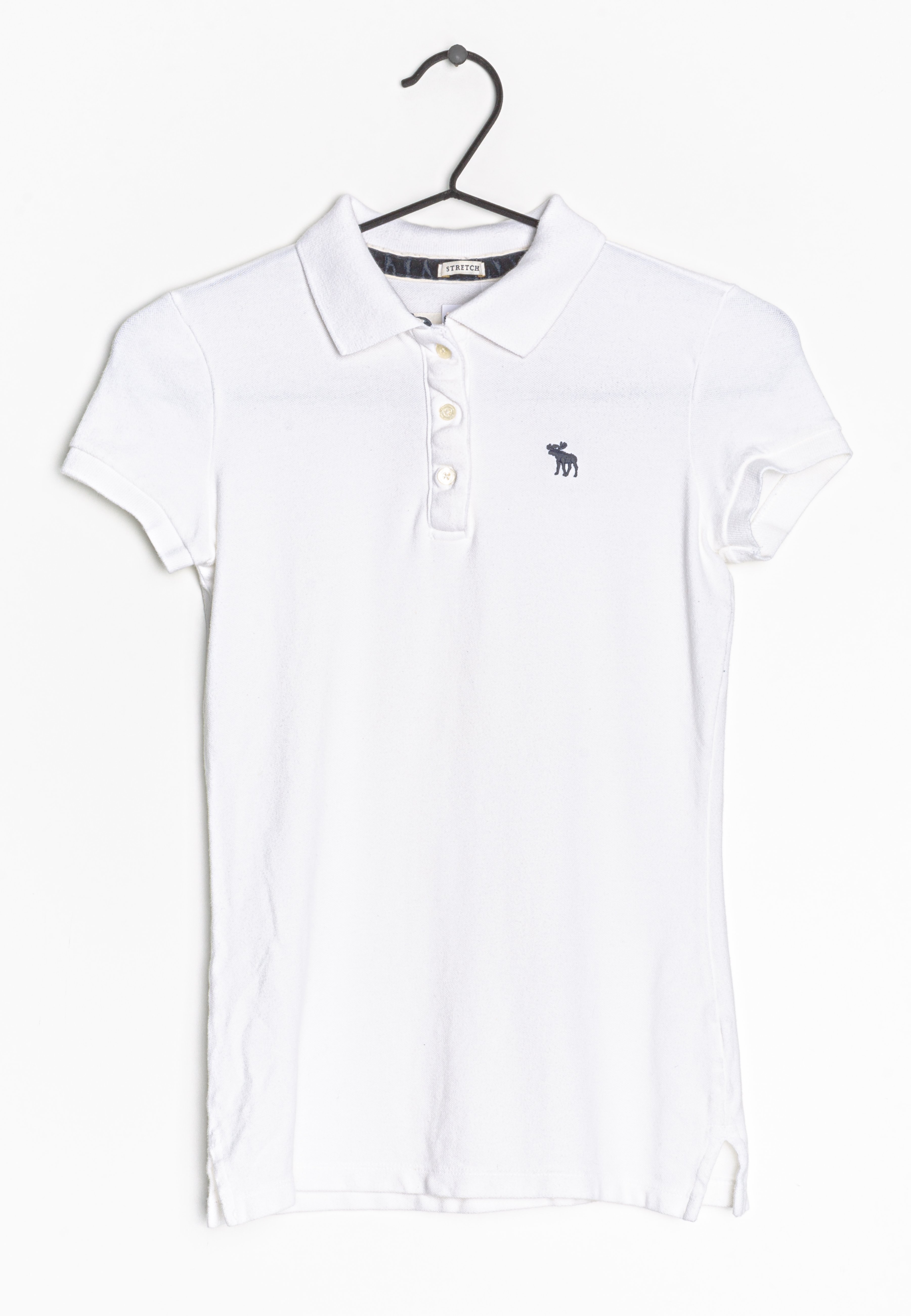 white abercrombie polo shirt