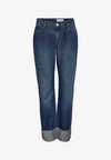 NMSANJA - Straight leg jeans - dark blue denim