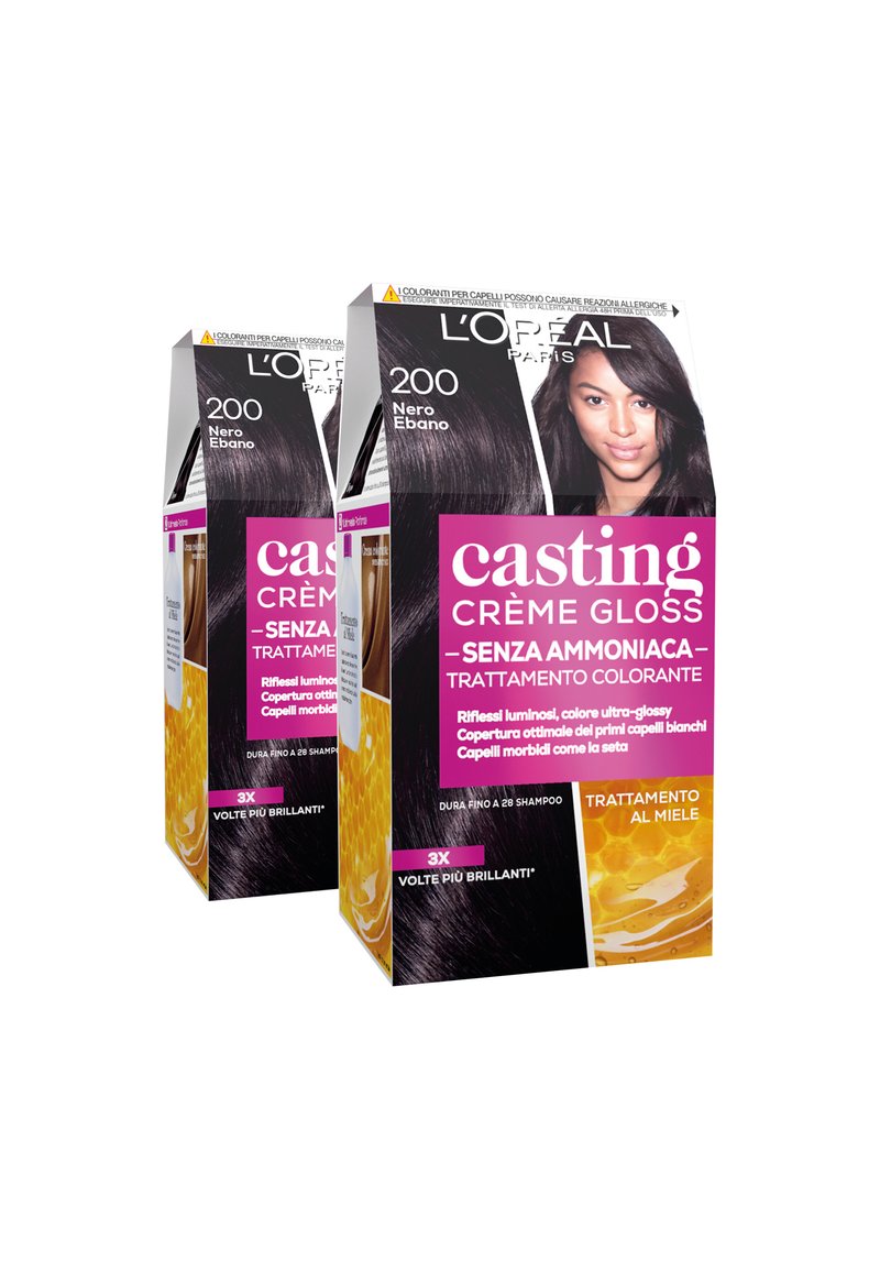 L'Oréal Paris - L'ORÉAL PARIS TINTA CAPELLI CASTING CREME GLOSS TINTA CAPELLI SENZA AMMONIACA PER UNA FRAGRANZA PIACEVOLE - 2 PACK - Tinte capelli - nero ebano, Ingrandire