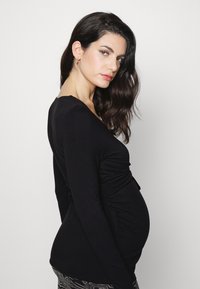 Lindex Maternity MOM WRAP - Camisola de manga comprida - black
