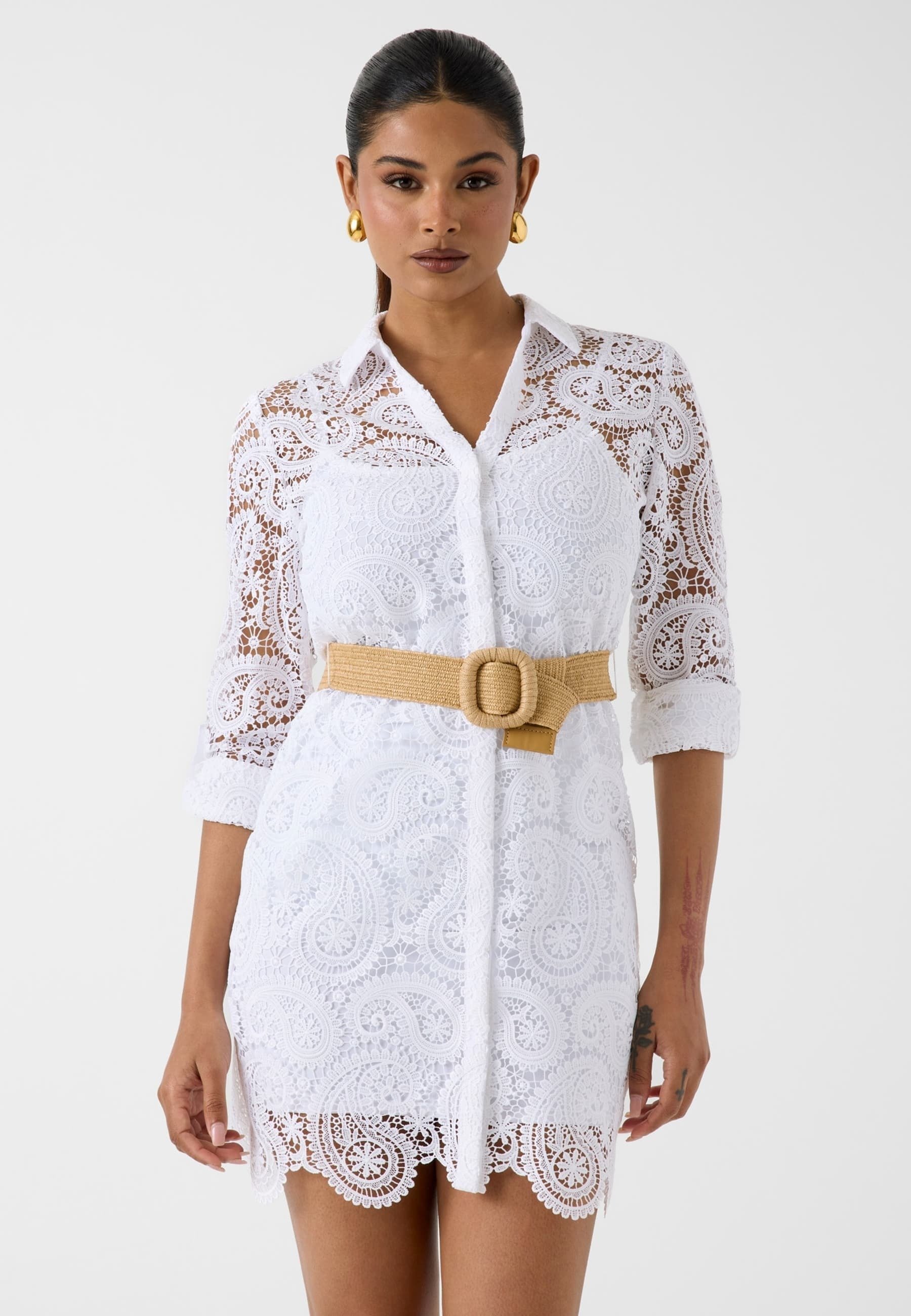 marciano white lace dress MARCIANO BY GUESS CELESTE LACE DRESS TRUE WHITE | Online Outlet