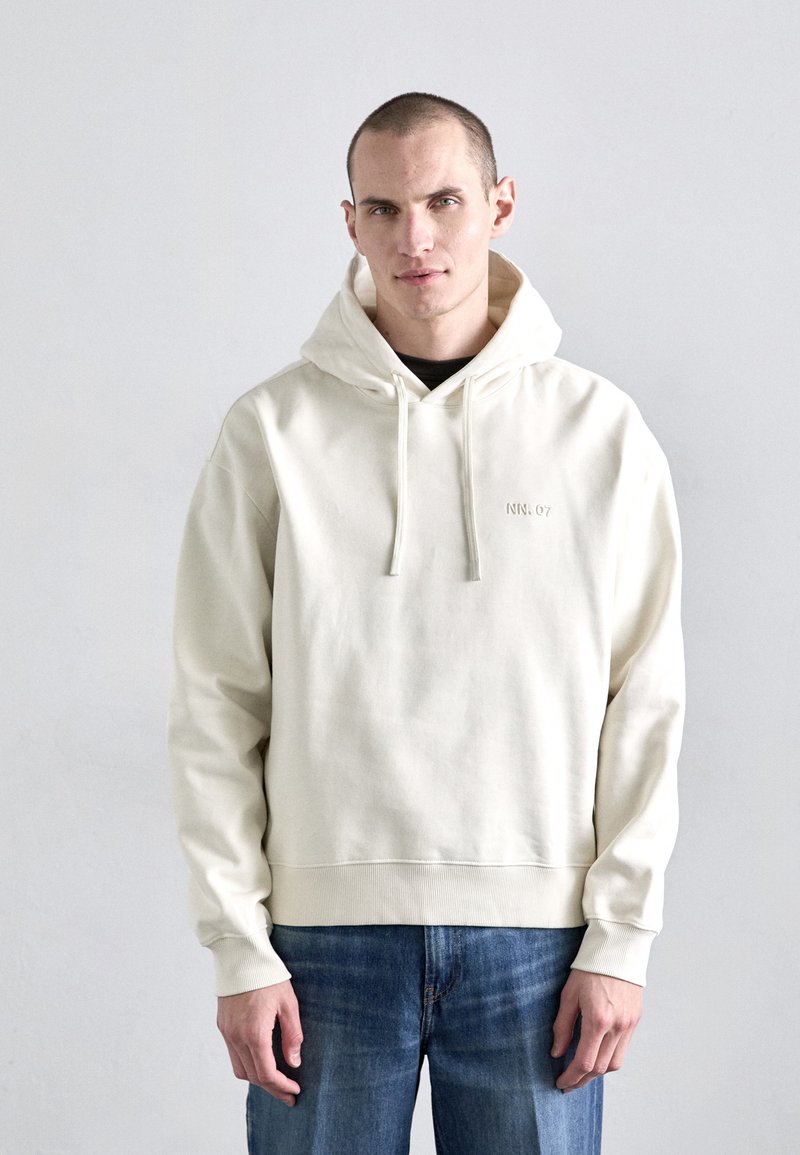 NN.07 DAVID HOODIE - Bluză de molton - off-white