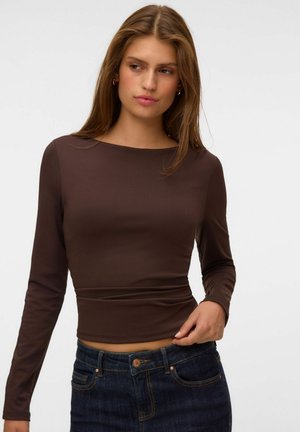 Vero Moda, TOP VMLIVA TOP - T-shirt à manches longues - chocolate torte