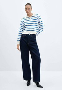 Mango Langarmshirt - neon blue