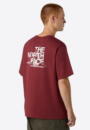 SS MOUNTAIN SKETCH - Camiseta estampada - sumac white dune