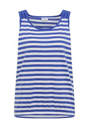 Cecil, TOP MIT ROUNDED V-NECK UND STREIFEN - Top - deep river blue