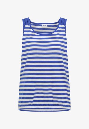 Cecil, TOP MIT ROUNDED V-NECK UND STREIFEN - Top - deep river blue