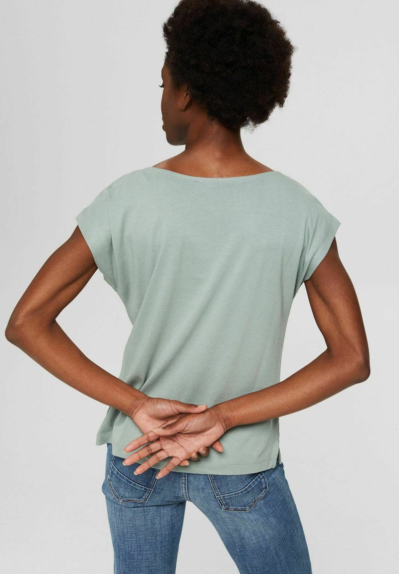Damen Kleider | Esprit T-Shirt print dusty green/grün - KE27556 Damen Kleider | Esprit T-Shirt print dusty green/grün - KE27556