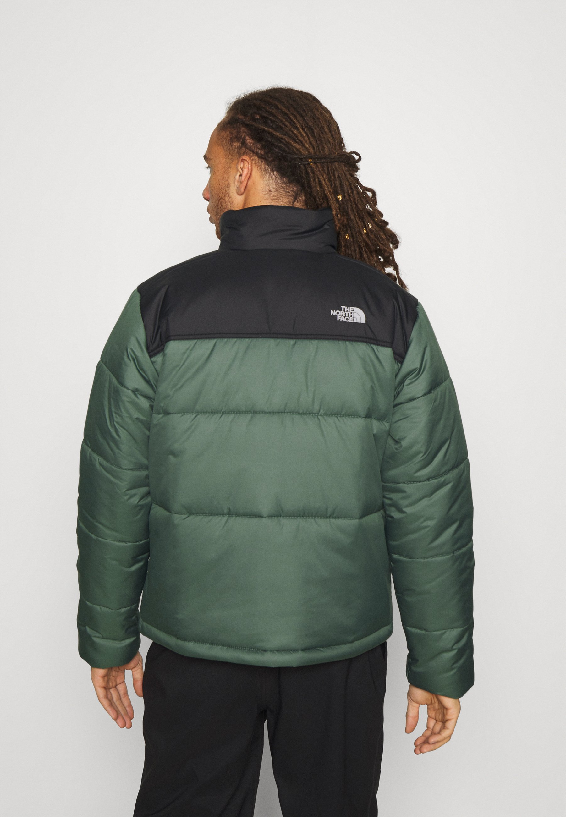north face green black jacket
