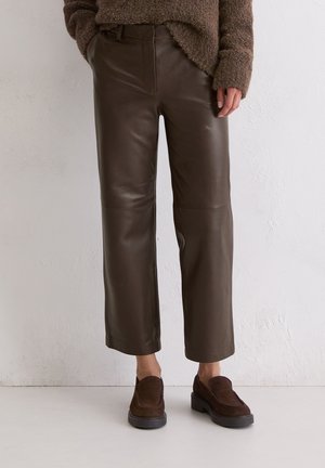 Leren broek - dark chocolate