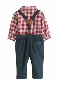 Next 3 PIECE SET - REGULAR FIT - Housut - red check