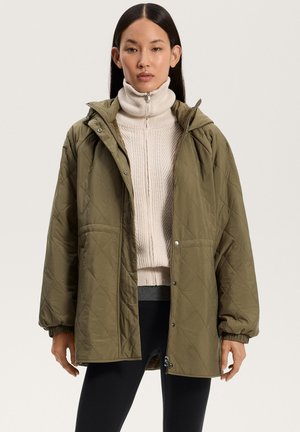 OYSHO FELLEX® AEROGEL LONG PADDED - Manteau d'hiver - khaki