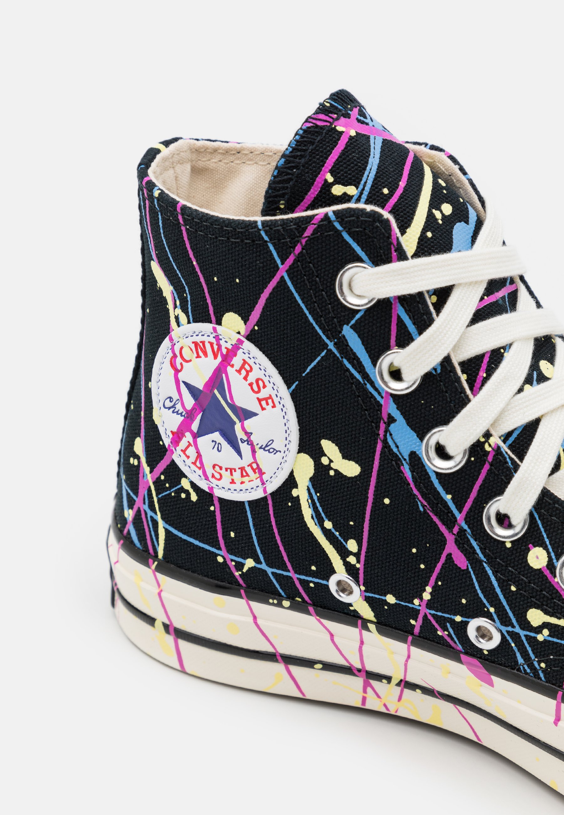 magenta high top converse