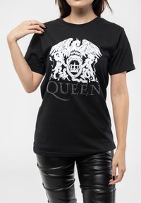 Paradiso Clothing QUEEN CLASSIC CREST DIAMANTE - Print T-shirt - black