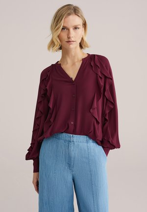 Blúzka - burgundy red