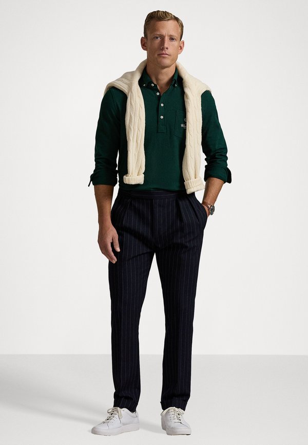 WIMBLEDON CLASSIC FIT MESH POLO SHIRT UNISEX - Long sleeved top - moss agate3