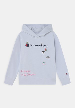 STITCHED WITH LOVE HOODED - Sweatshirt - light blue