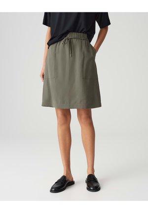 RELAXED MIDI FIT CARGO - A-line skirt - olive leaf