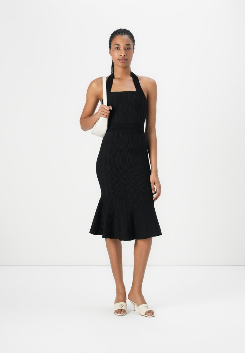 guess black halter dress Guess HALTER STRAP SOFIE DRESS - Cocktail dress / Party dress - jet black/ black
