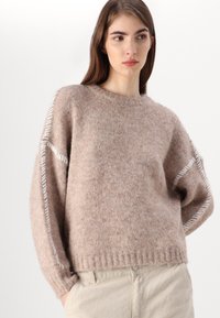 JDY JDYZOEY LIFE  ON STITCH - Strikkegenser - chateau gray