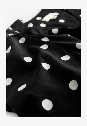 Next V-NECK PUFF SLEEVE MINI - Košilové šaty - black spot