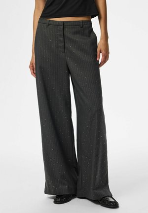 Pieces, PCFALKA PINSTRIPE PANTS - Pantalon classique - asphalt