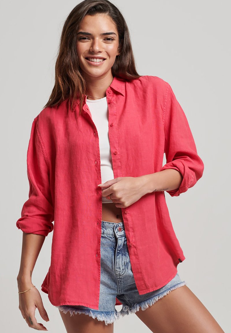 Superdry & Co CASUAL BOYFRIEND - Overhemdblouse - raspberry pink