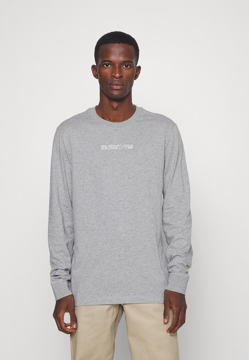 Nike Sportswear CORE TEE - Camisola de manga comprida - dark grey heather